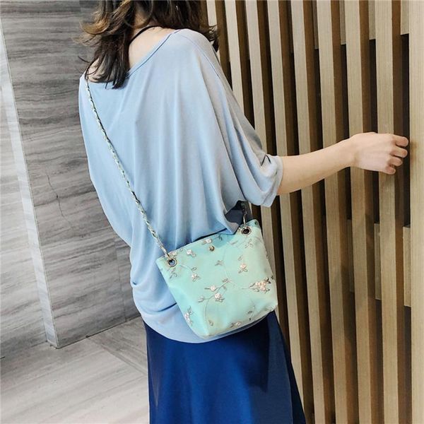 

shoulder bags crossbody for women beach lace embroid bucket bag square messenger lady #116