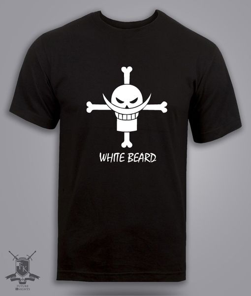 

one piece t-shirt white beard pirate crew logo ace luffy cool anime gift men new 2019 funny print brand clothing shirt