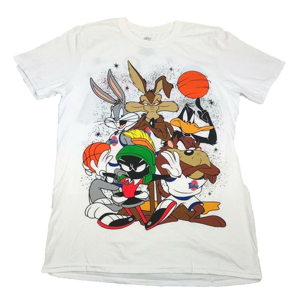 

space jam starting 5 looney tunes bugs daffy taz wile. e coyote men's t shirt