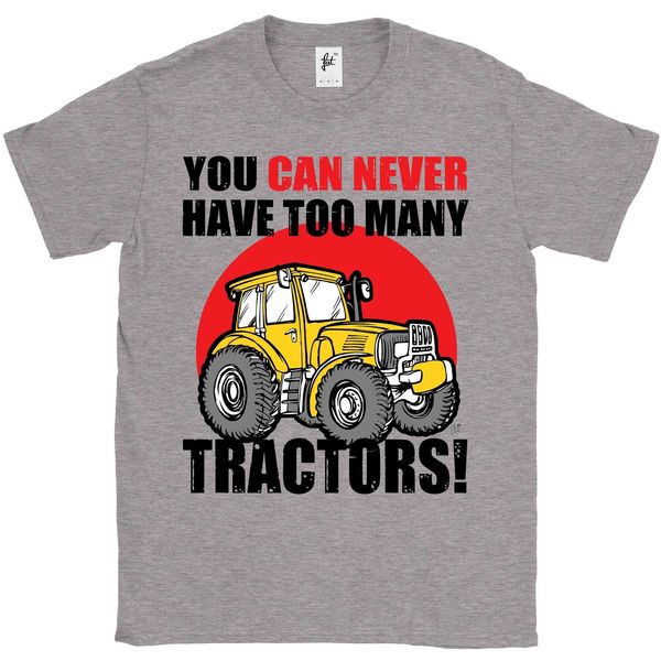 

2019 men fashion you can never have too many tractors big yellow farm mens t-shirt tee shirt