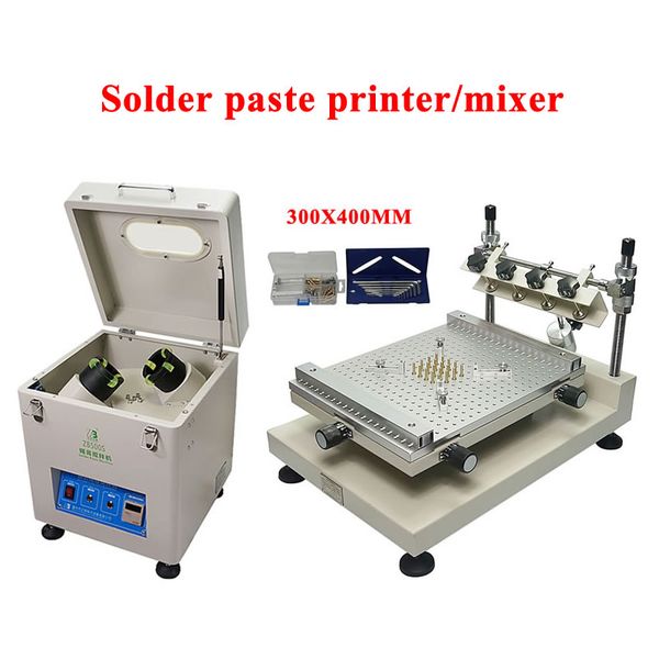 

automatic solder paste solder cream mixer silkscreen printing machine paste printer frame for pcb smt production line kit