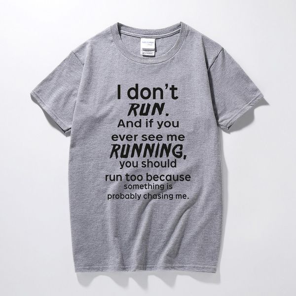 

men novelty 2019 i don't runs t-shirt print t shirt zombie horror joke humor fancy dress digital crew neck tees