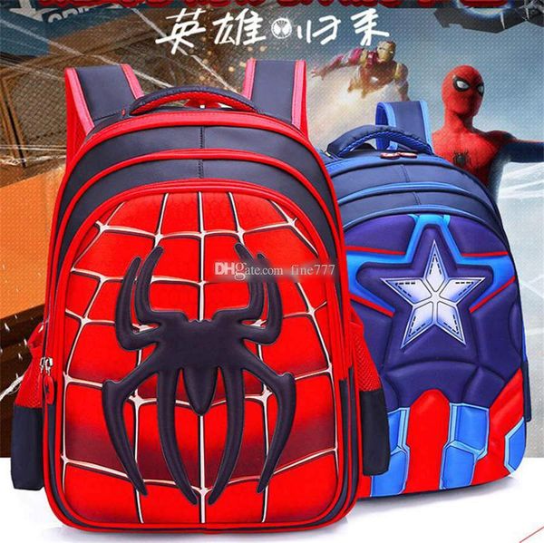 

baby backpack kids backpack schoolbag pupil captain america spider-man cartoon kids bags boy backpack nylon waterproof school bags