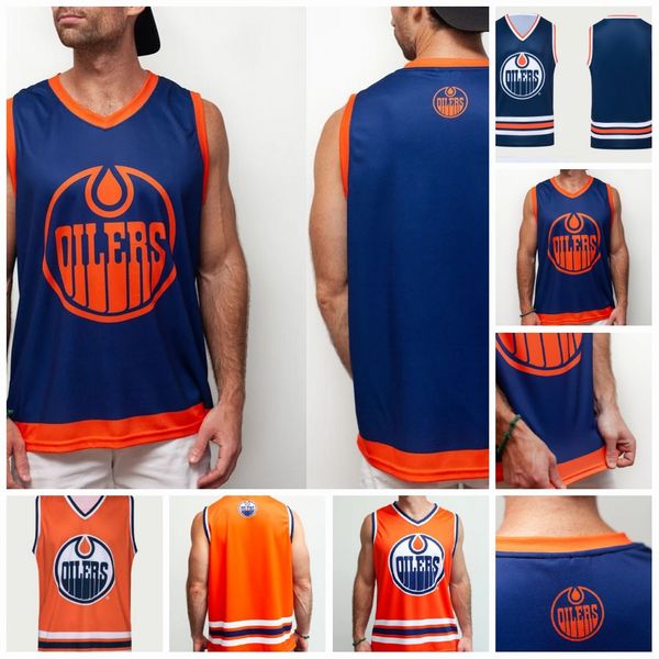 

edmonton oilers 2020 colby cave connor mcdavid leon draisaitl ryan nugent-hopkins cave gretzky nurse larsson kassian tank hockey jersey, Black;red