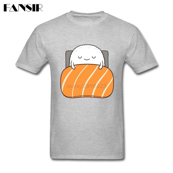 

men t-shirt vintage white short sleeve custom tees shirt male sleepy sushi japan food teenage brand clothing