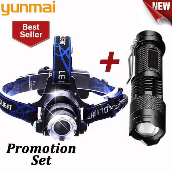 

headlamps 2021 led headlamp fishing headlight 6000 lumen xml-t6 zoomable lamp waterproof head torch use 18650 battery
