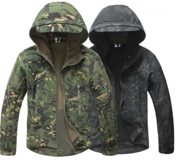 

casual style outdoor sports windproof waterproof warm velvet camouflage jackets mens clothing mens designer jackets, Black;brown