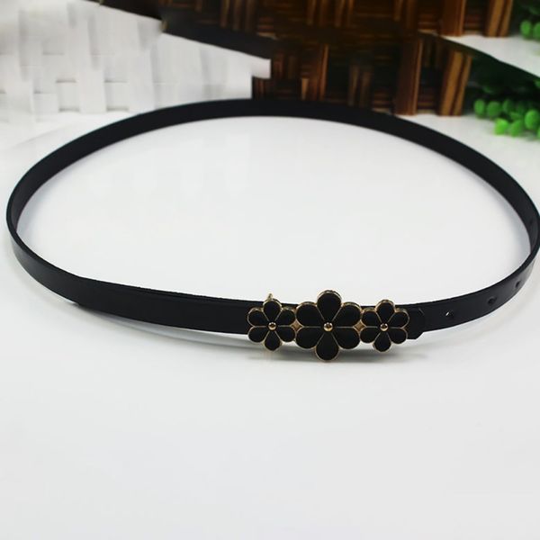 

корейский стиль пояса женщин сладкий цветок пластинчатые пряжки высокого elastic pu ремни лист металла пряжки сплошной цвет пояса fs1, Black;brown