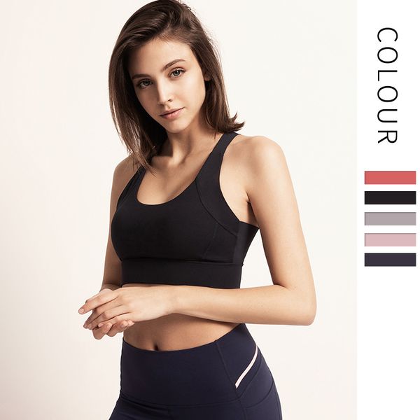 

gym clothing oem adjustable women sports bra crop running fitness yoga vest padded athletic super push up training brassiere, White;black