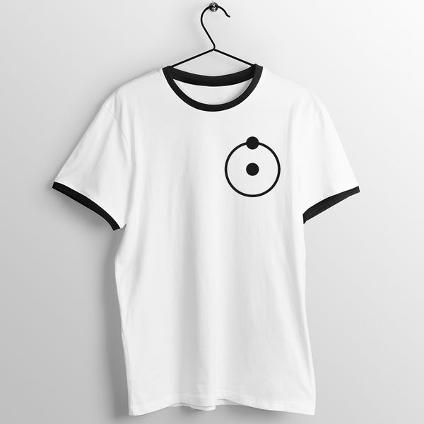 

black trim t shirt watchmen doctor manhattan symbol printed tee