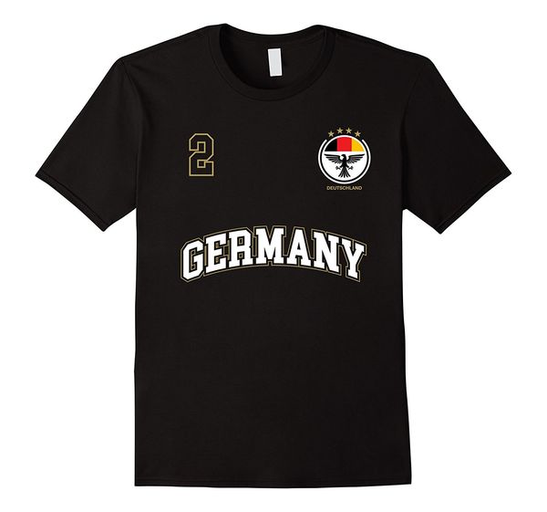 

2019 summer o neck men brand clothing cotton germany soccers uniform shirt no. 2 sporter team german footballer flagskate tshirt