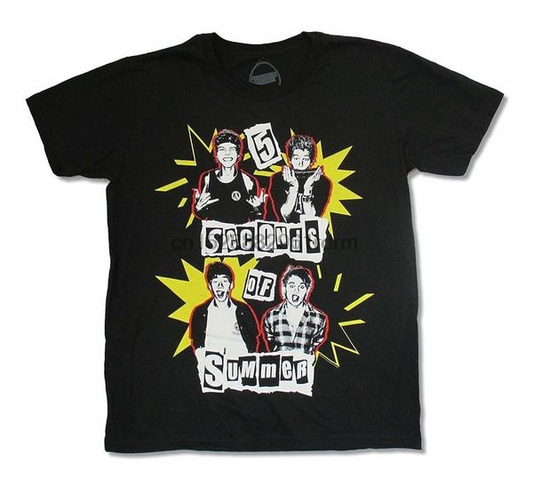 

clothing 5 seconds of summer p boxes black t shirt