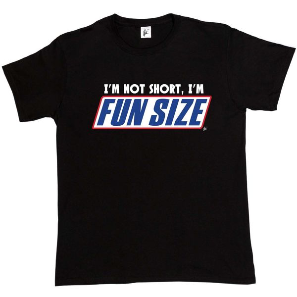 

2019 men fashion i'm not short i'm fun sized snickers marathan funny mens t-shirt tee shirt