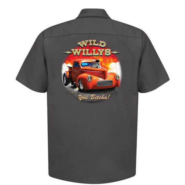 

hotrod 58 hot rod red kap garage work рубашка vintage американский v8 drag лозунги гоночный автомобиль customized футболочку