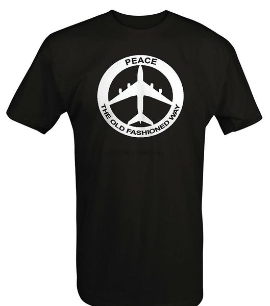 

summer fashion men t shirt peace the old fashioned way bombing isis drone t shirt