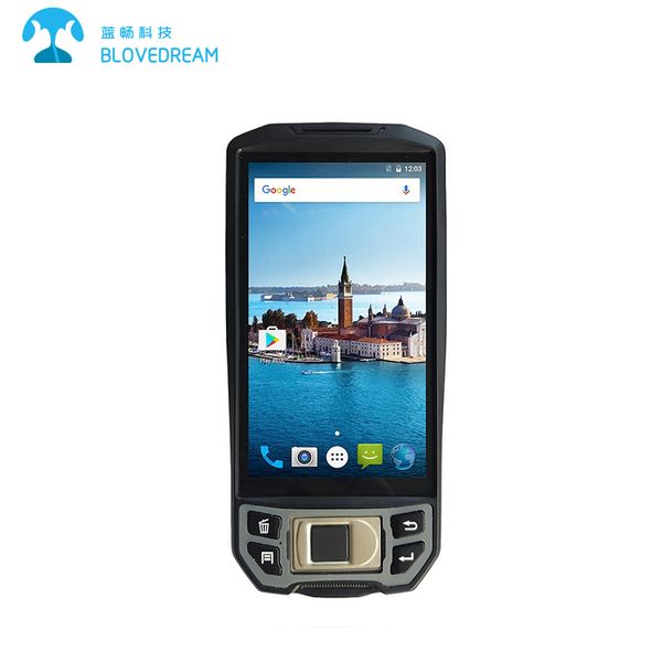 

new 5 inch fingerprint handheld pda portable rugged uhf 13.56mhz android rfid reader biometric scanner