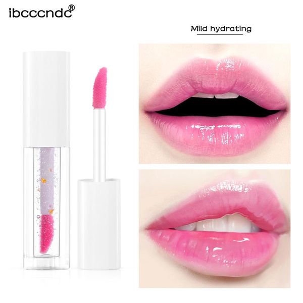 

ibcccndc moisture lip gloss temperature changed color liquid lipstick long lasting nourish gold foil lip serum protect lips care