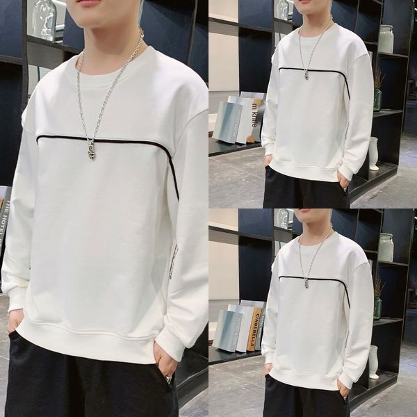 

осенью 2020 новая корейская случайная круглый студент шеи простой моды красивой одежда для мужчин свитера sweatersweater осени 2020 новой сл, Black