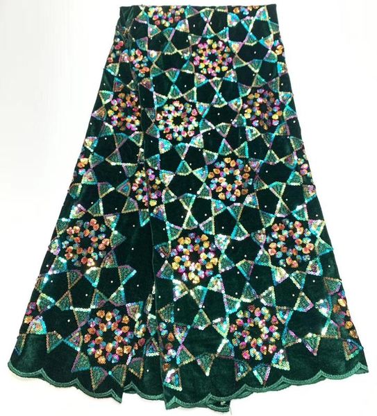 

ribbon french lace fabric with sequins velvet 2021 african for wedding sewing ts9527, Pink;blue