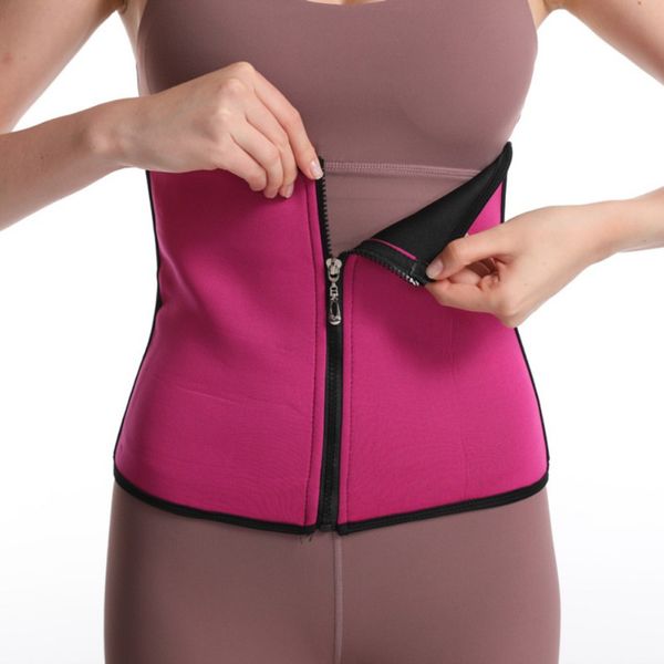 

waist support plus size women belt tummy control sweat girdle workout slim belly band for gym sports fat burning, Black;gray