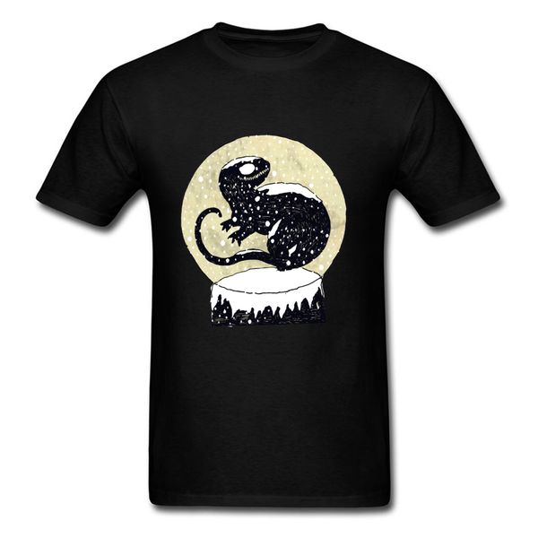 

dinosaur snowglobe tshirt gift t-shirt men black t shirt cartoon cotton tees print clothes summer new