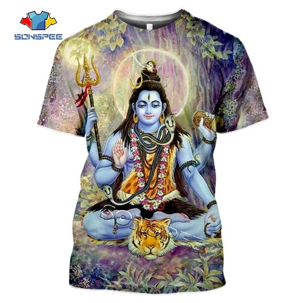 

3d lord shiva print men clothing 3d print shirts anime horror plus size men clothing