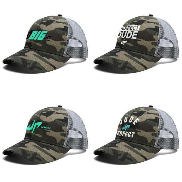 

dude perfect go big adjustable trucker cap dad designer vintage baseball hat dp logo pound it noggin symbol white dp green, Blue;gray