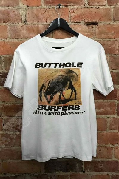 

butthole t-shirt surfers vintage item size s-2xl humorous tee shirt
