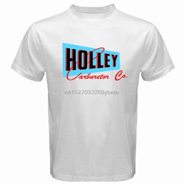 

new holley carburetor co. logo speed equipment rod white t-shirt size s-3xl