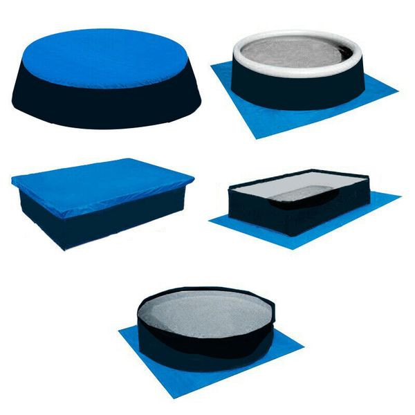 

6/8/10ft round swimming paddling pool cover inflatable rope