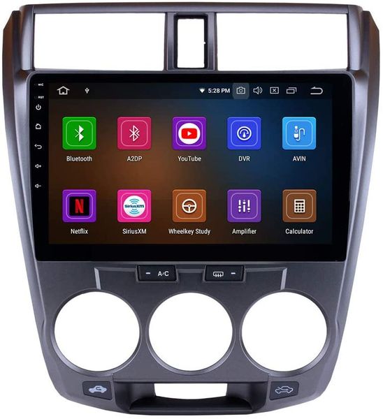 

10.1 inch android 10 radio gps navigation car stereo for honda city 2008-2013 with touch screen 4g wifi bluetooth obd2 tpms