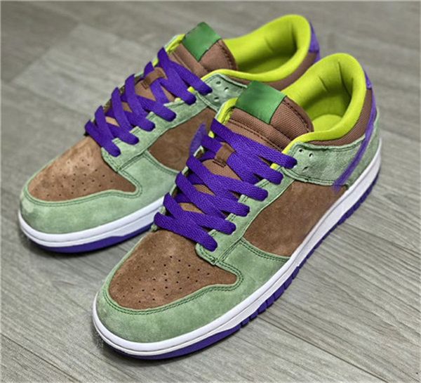 

2020 new authentic dunk sp low veneer autumn green-deep purple men women running shoes sport sneakers skateboard with box