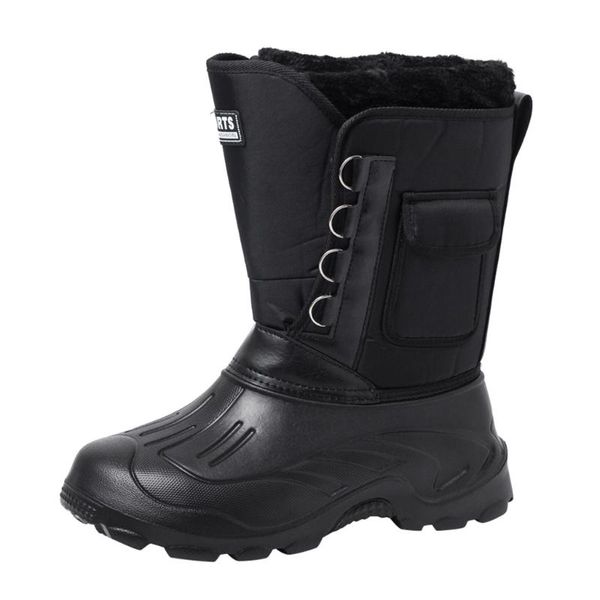 

sagace men's plus velvet velvet non-slip warm snow boots large size foreign trade camouflage winter boots winter outdoor, Black
