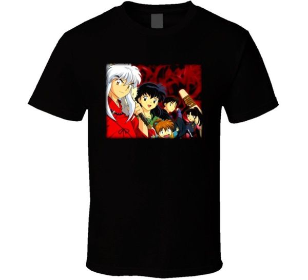 

new brand-clothing t shirts inuyasha group anime t shirt t shirts