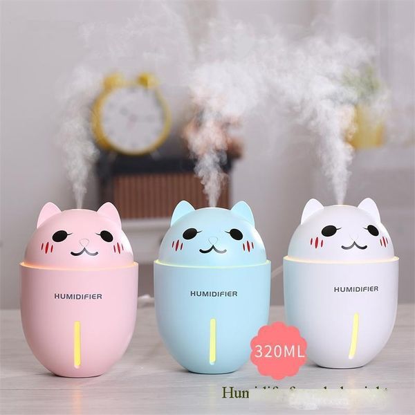 

new 320ml large capacity humidifier with mini fan lamp water soluble oil diffuser 3 in 1 ultrasonic aroma air humidifier