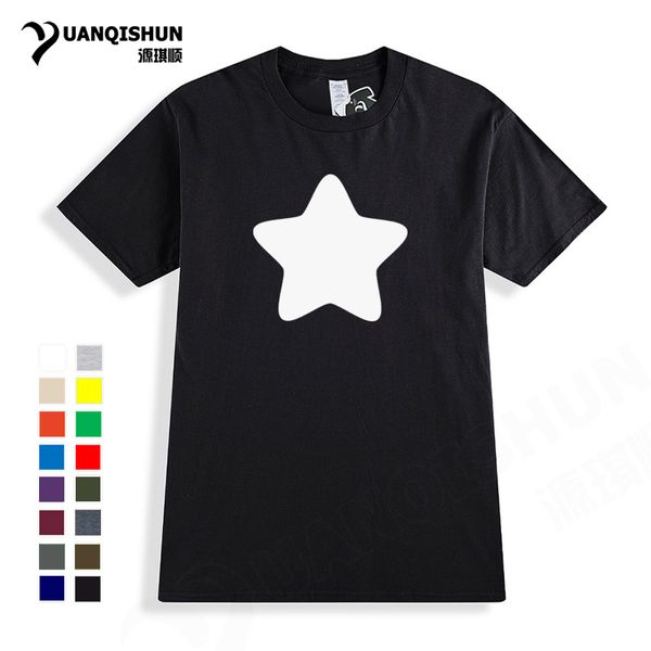 

men women fashion five-pointed star t-shirt summer pentagram print short sleeve t shirt 16 colors cotton tshirt