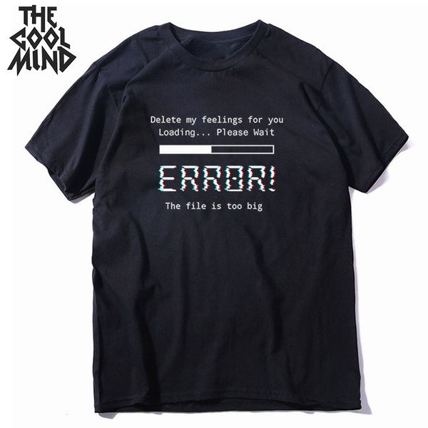

coolmind 100% cotton short sleeve loose men t shirt casual error funny men tshirt o-neck knitted t-shirt male men tee shirts