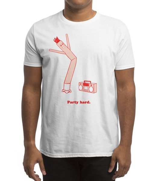 

new men casual printed t shirt party hard short sleeve t-shirts tee