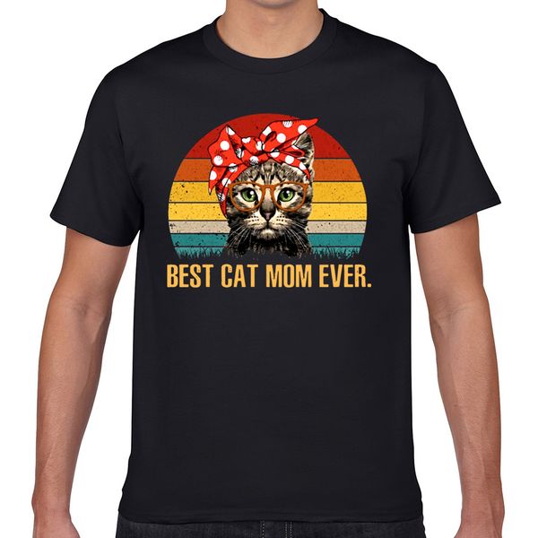 

t shirt men cat mom ever animals cute lovely cat humor white geek cotton male tshirt xxxl