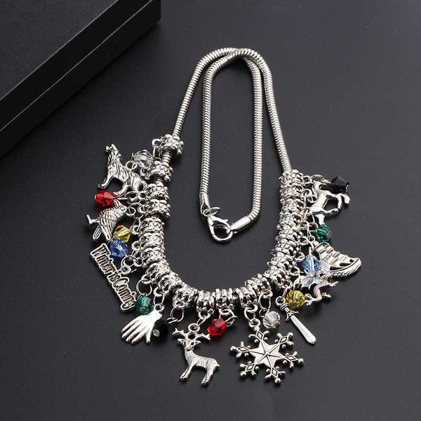 

chokers choker pendants & necklaces winter is coming wolf snowflake lion horse compass charms accessories for women, Golden;silver