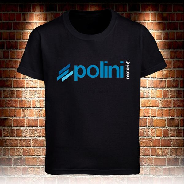 

black t-shirt polini italy scooter racing custom mens tshirt s to 3xl