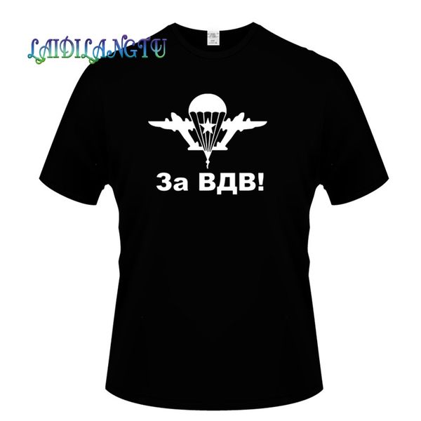 

new russian airborne troops t-shirt paratrooper spetsnaz vdv military cotton short sleeve summer tee shirts plus size
