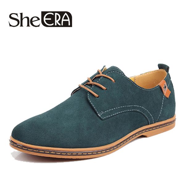 

2020 brand plus size 48 men casual leather shoes oxfords suede leather men's flats spring autumn fashion luxury classic shoes, Black