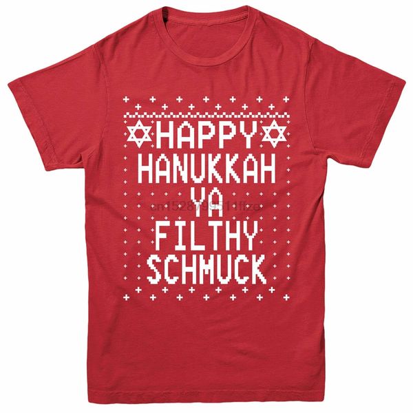 

счастливая ханука футболка я filthy schmuck празднование праздничный подарок tee top casual печати мода tee shirt