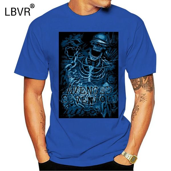 

t shirt rockoff trade men's avenged sevenfold chained skeleton t-shirts black s-3xl men printed tees