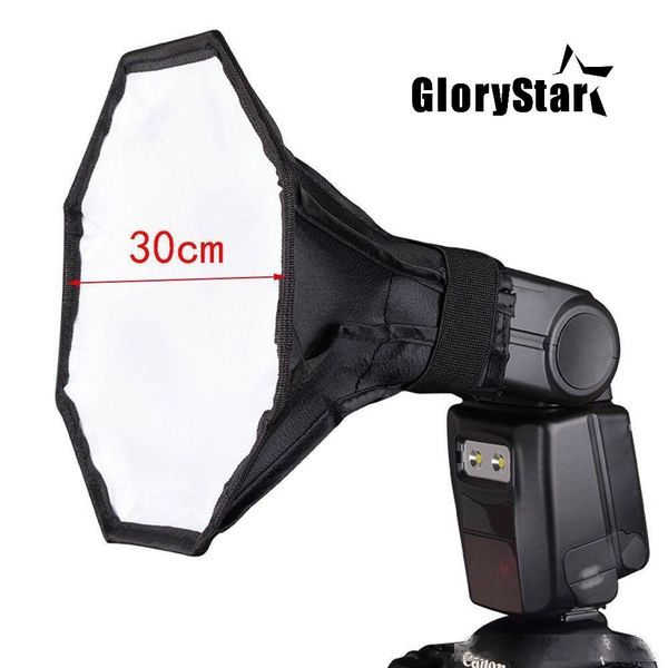 

octagon flash diffuser 30cm 12 inch 8 square mini softbox for canon nikon yongnuo speedlite p studio accessories soft box