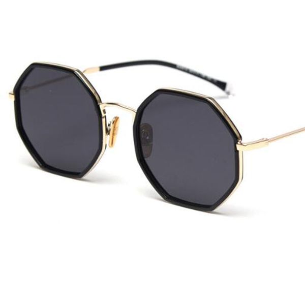 

sunglasses luxury fashion women brand designer polygonal polarized ocean lens sunglass ladies metal sun glasses uv400, White;black