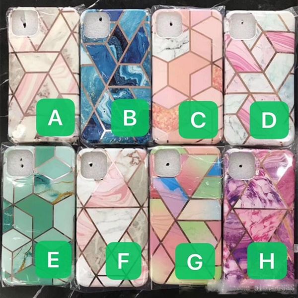 

galvanized shiny geometric marble phone case for iphone 6 case 7 8 plus x xr xs max 11 pro max ing
