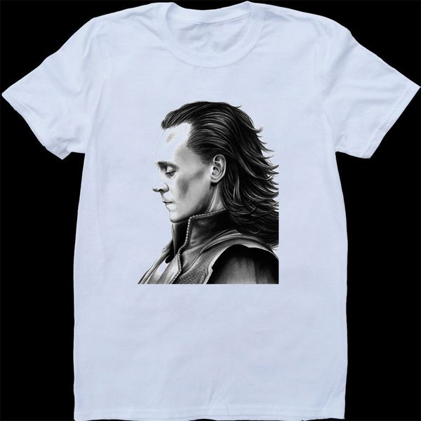 

loki white custom made t-shirt large size tee shirt