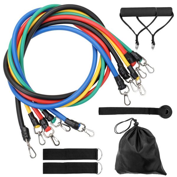 

resistance bands 11pcs set elastic fitness equipment for gym home yoga training exercise rope workout sets